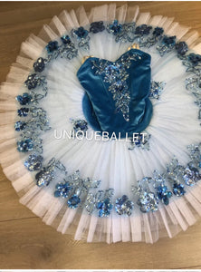 Cost-Effective Blue Bird Sky Blue Classic Ballet TuTu Costume Stage Tutu