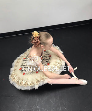 Professional Cost-Effective Ivory Raymonda Champagne Classic Ballet Costume Platter Tutu Ballet Stage Costume
