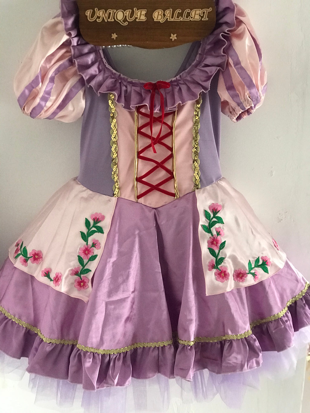 Romantic Ballet TuTu Costume Purple Sophia La Fille Mal Gardée Long Ballet Dress