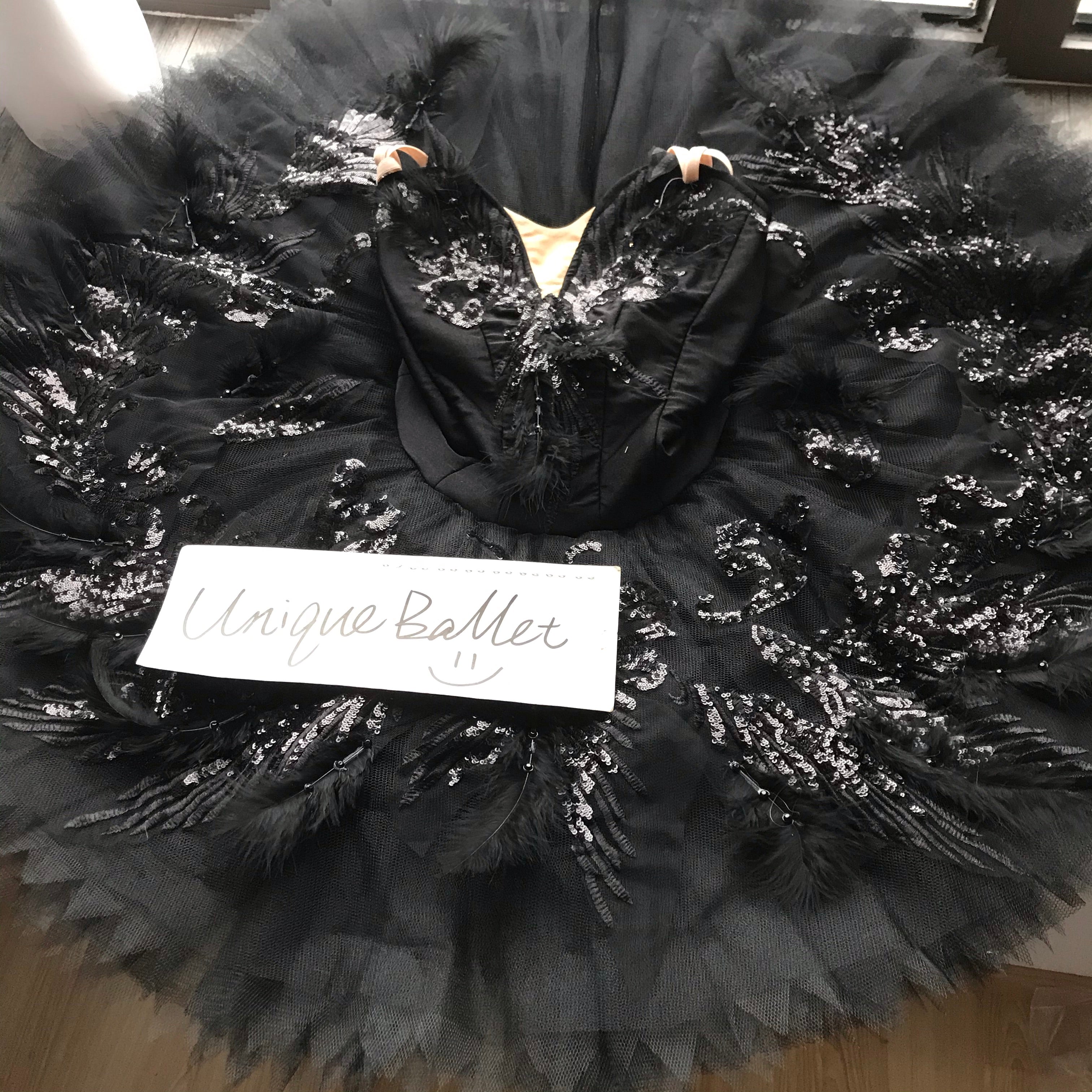 Professional Swan Lake Odile Classic Ballet Costume Black Swan Ballet Tutu Dress Stage Costume