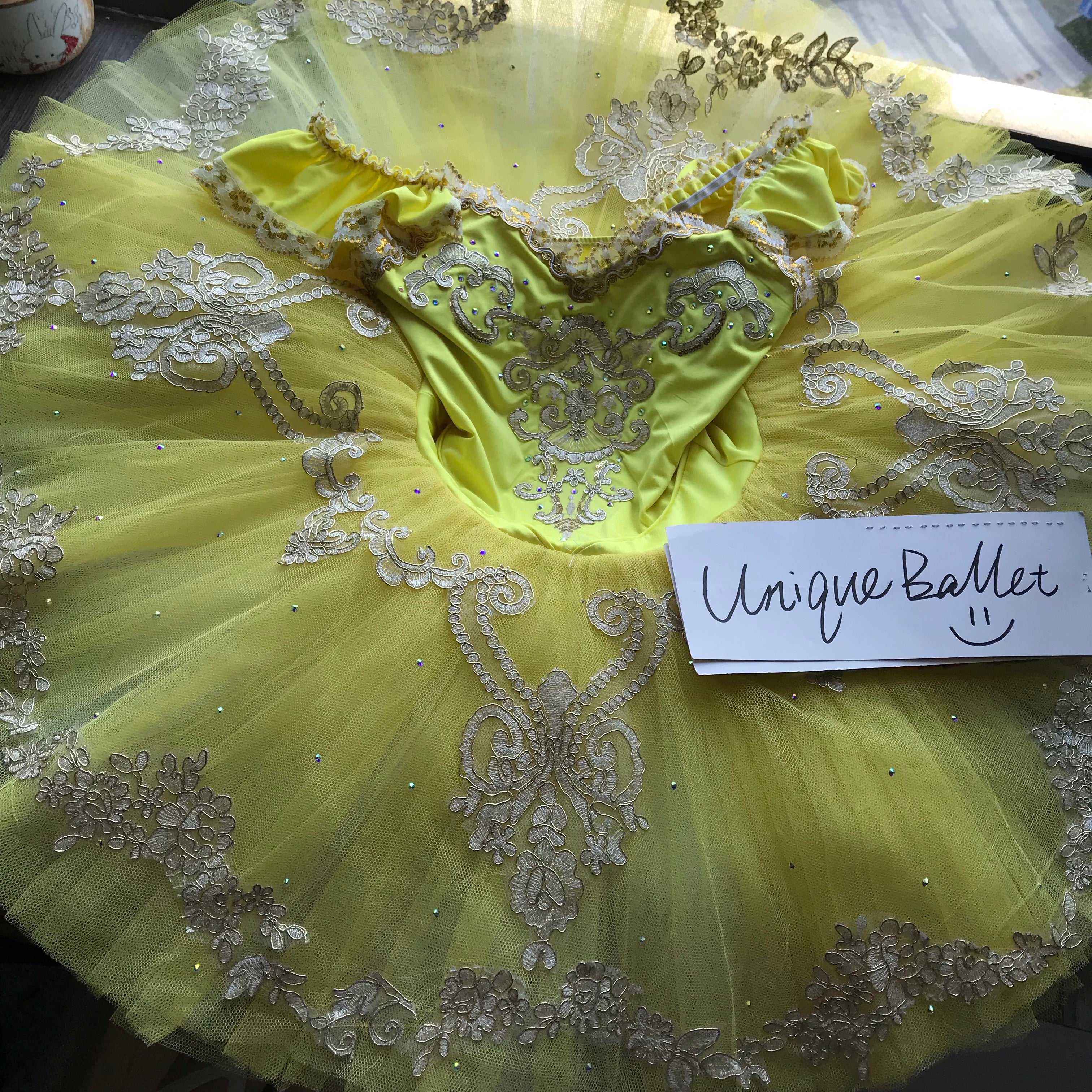 Cost-Effective Professional Yellow Beauty and The Beast Classic Ballet Costume Platter Sleeping Beauty Princess Stage Tutu