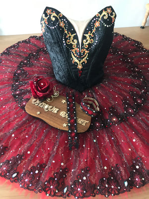 High-end French Style Professional Red Don Quixote Classical Ballet TuTu Costume Stage Tutu YAGP