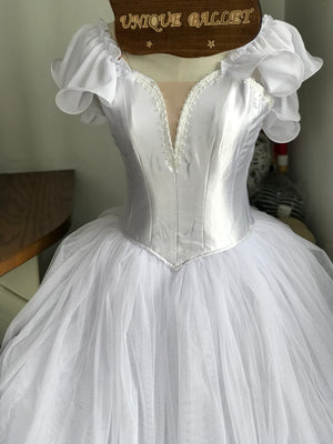 Professional Giselle Act 2 Queen of Wilis Myrtha White Romantic Ballet TuTu Costume Long Romantic Tutu Dress
