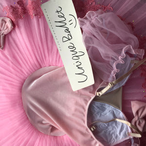 Professional Fairy Doll Classic Ballet TuTu Costume Coppelia Pink Bowknot Pullover Tutu Stage Costume