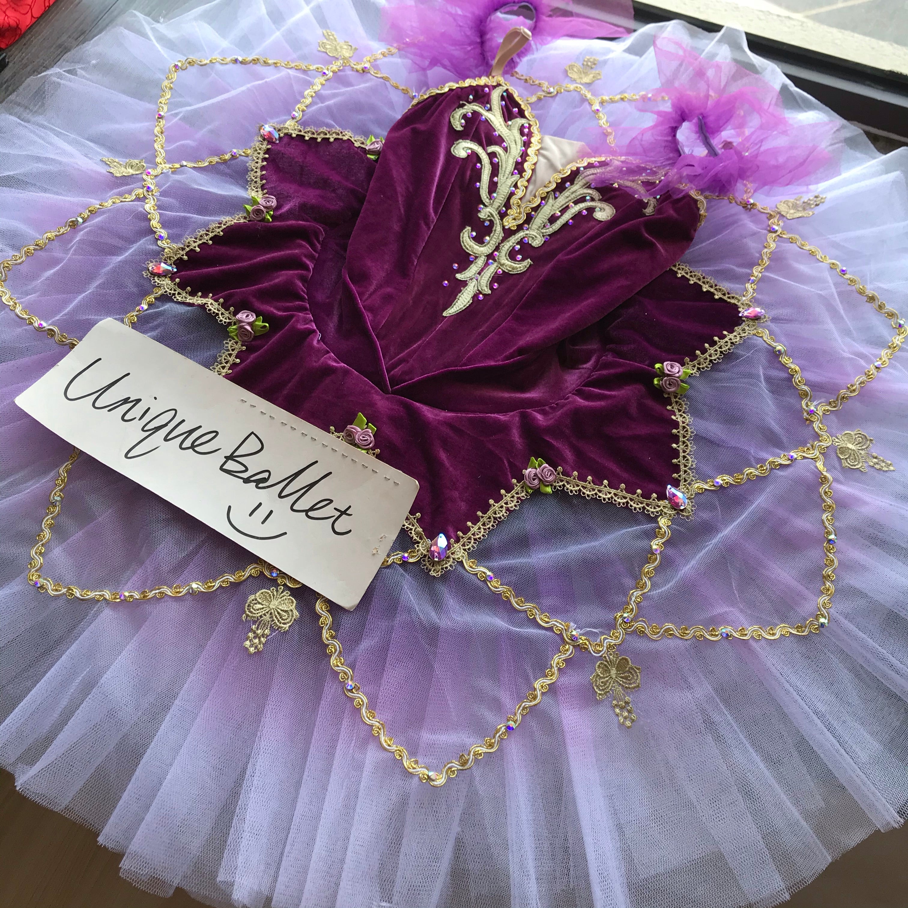 Cost-Effective Professional Pullover Style Sleeping Beauty Plum Color Lilac Fairy Classical Ballet Platter TuTu Stage Costume
