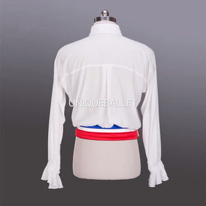 Professional Ballet Male Tunic Jacket The Flames of Paris Male Ballet Costume Top