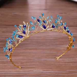 Blue Ice Queen Ballet Tiara Blue Bird Crown Headpiece