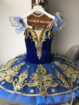 Professional Royal Blue Ballet Classical Platter TuTu Costume Blue Bird Princess Florine Pharo's Daughter Stage Tutu YAGP Dancewear