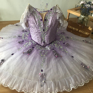 New High-end Professional Lilac Fairy Classical Ballet TuTu Costume 2 Pieces France Style YAGP Ballet Costume Dance Wear