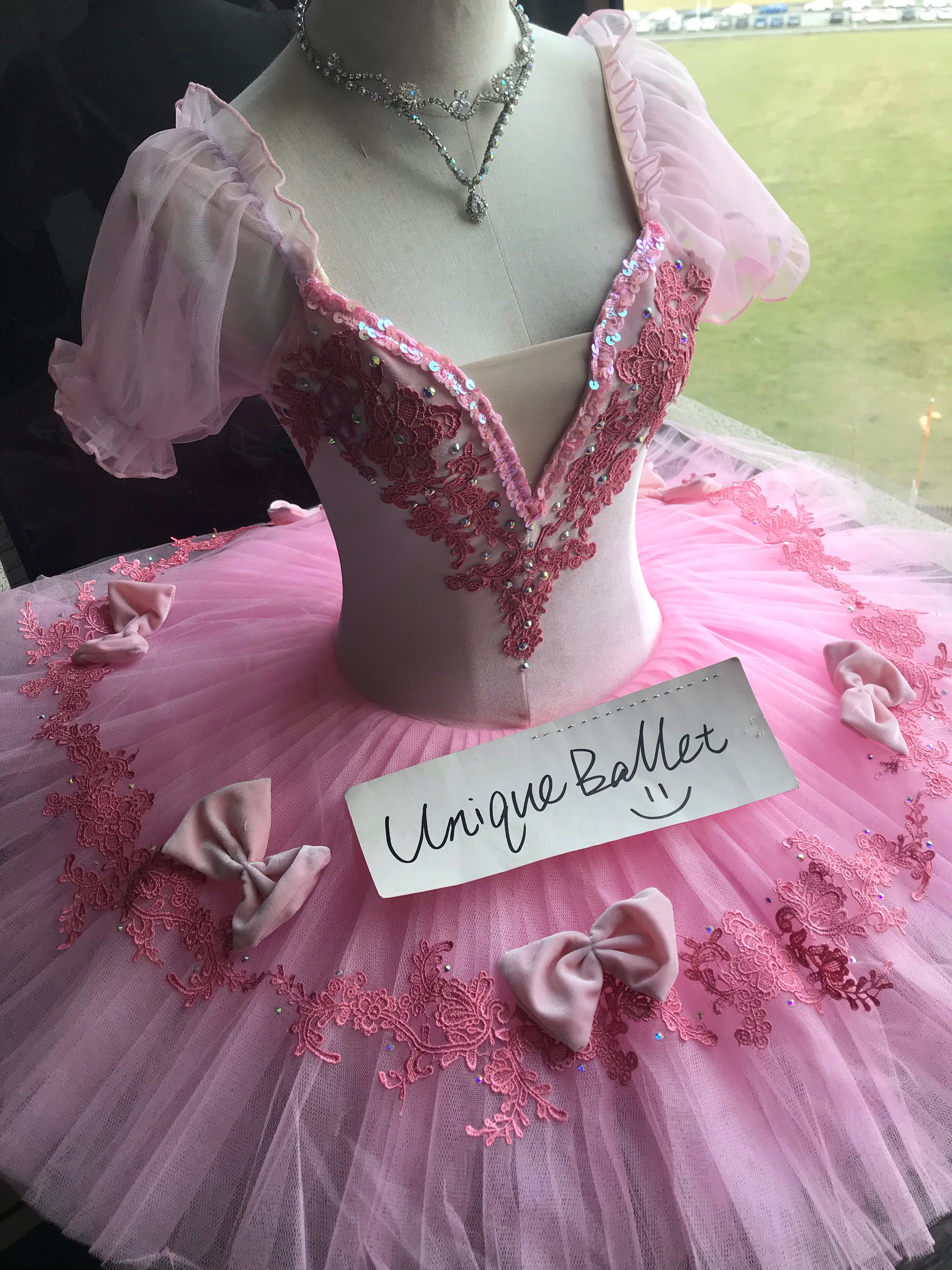 Professional Fairy Doll Classic Ballet TuTu Costume Coppelia Pink Bowknot Pullover Tutu Stage Costume