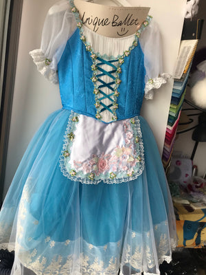Professional Blue Giselle Peasant Ballet Long Romantic Tutu Dress YAGP TuTu Costume-YL-RGSL053DFLWSKYBLUGD