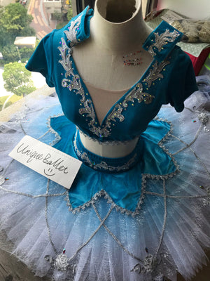 Cost-Effective Sky Blue Odalisque Le Corsaire Classic Ballet TuTu Costume Silver Trims Ballet Dancewear