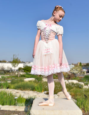Professional Pink La Fille Ma Gardée Giselle Peasant Ballet Long Romantic Tutu Dress YAGP TuTu Costume-202103M-YL-RGSL06RIBNLGTPNKGD