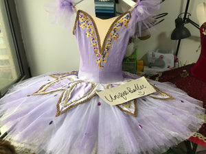 Professional Pullover Lilac Fairy Sleeping Beauty Classical Purple Gradient Ballet TuTu Costume 2021