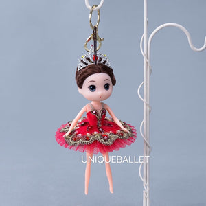 Gift For Ballerinas Red Golden Finger Fairy Ballet Doll Key Chain Collection For Ballet Lovers