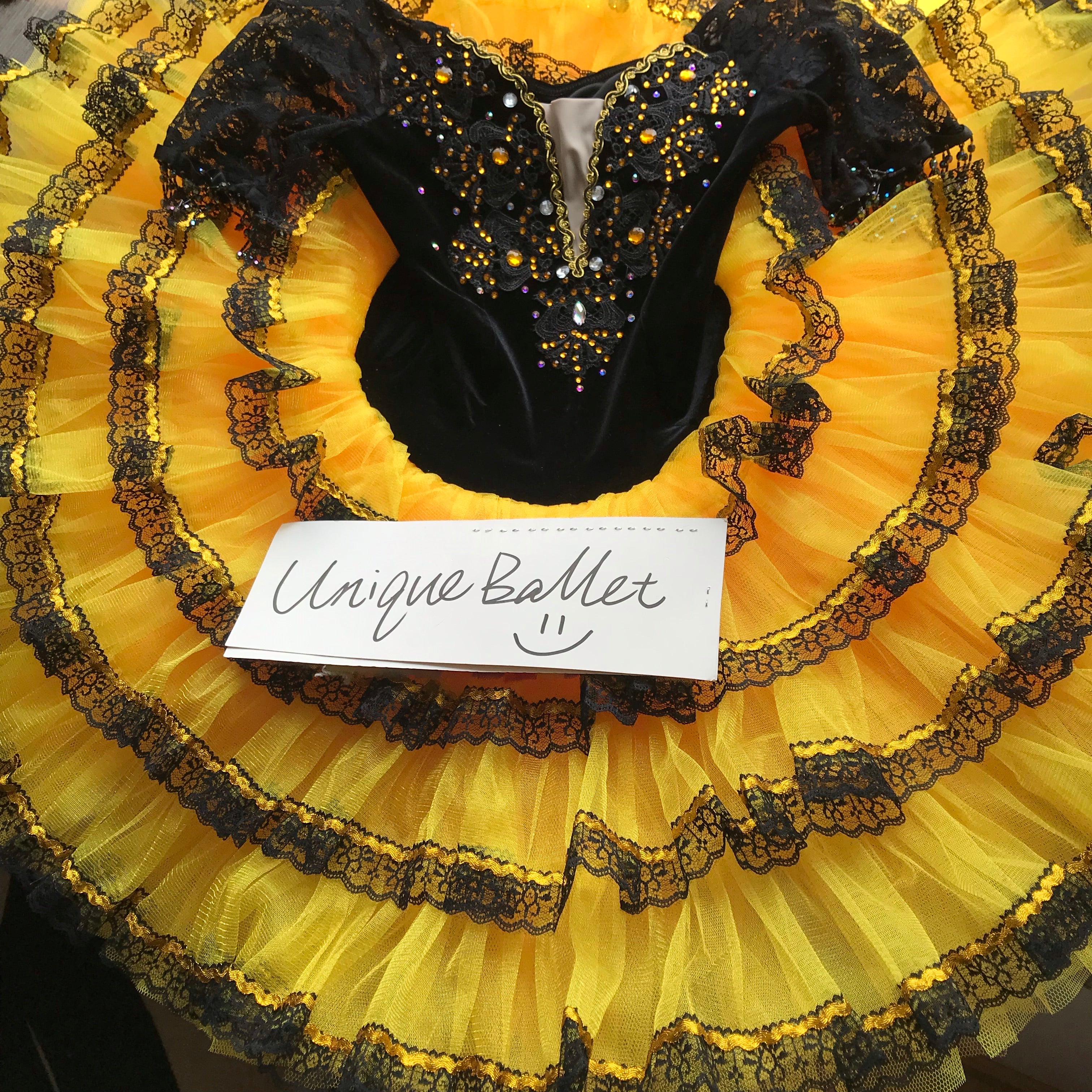Cost-Effective Pullover Style Don Quixote Ballet Classical Tutu Costume Yellow Bridesmaids Variation Ballet Tutu Dress
