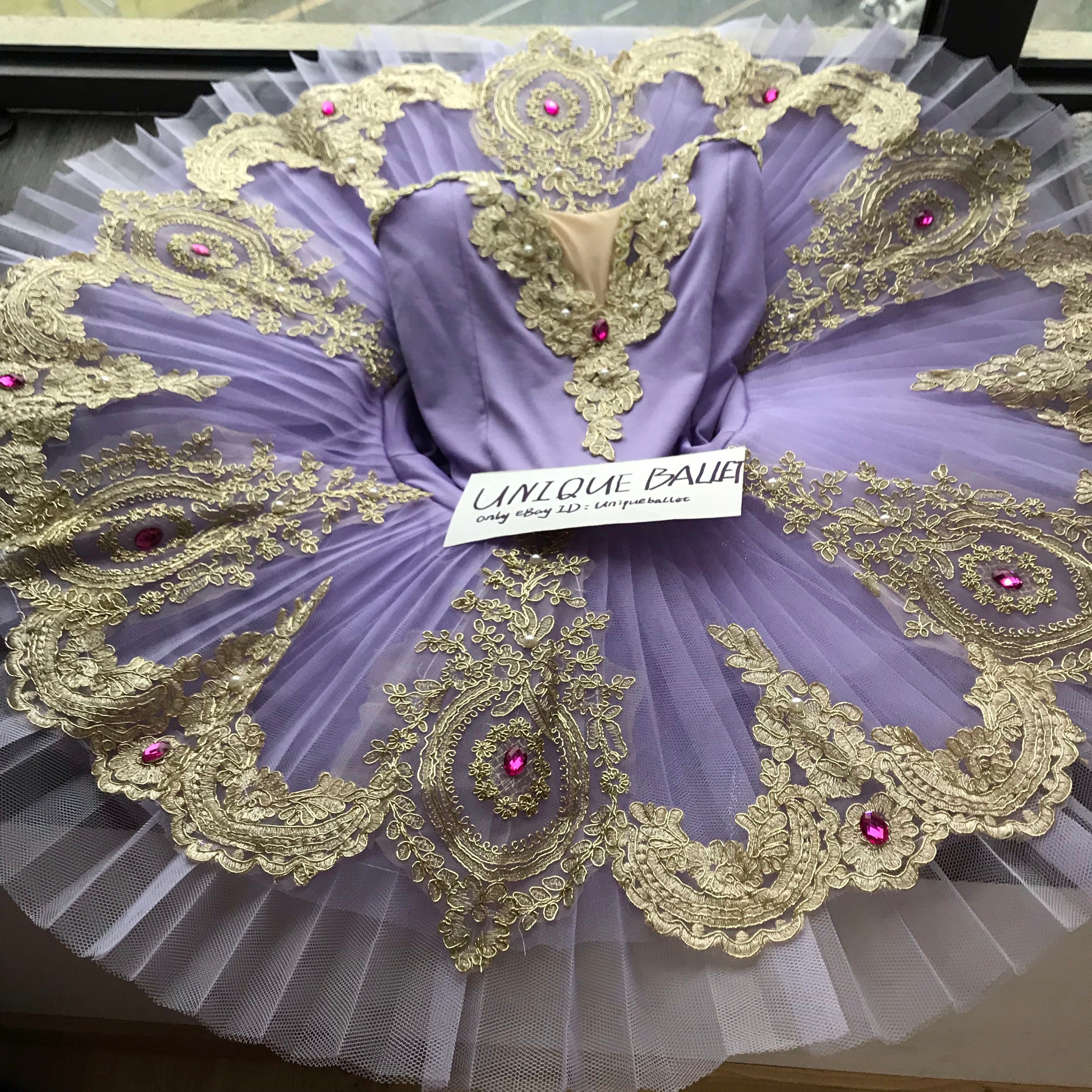Purple Lilac Fairy Golden Trims Classic Ballet TuTu Costume (Unprofessional)-5CLLCMEIZUAN