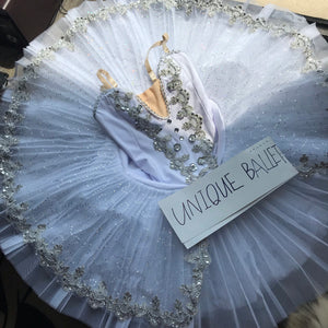 Silver Fairy White Classic Ballet TuTu Costume (Unprofessional)-5CWHTSLVFAN